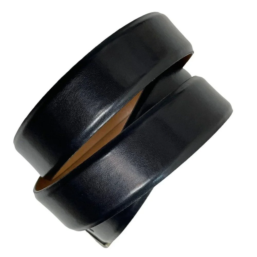 Martin Dingman Black Milled Finish Imported Leather Lining Men's Size 42‎ Belt
